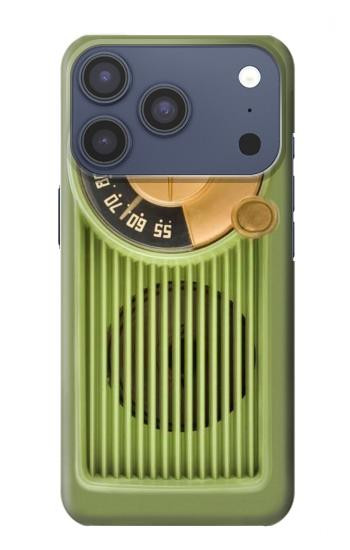 S2656 Vintage Bakelite Radio Green Case For iPhone 17 Pro, 18 Pro