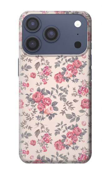 S3095 Vintage Rose Pattern Case For iPhone 17 Pro, 18 Pro