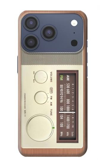 S3165 FM AM Wooden Receiver Graphic Case For iPhone 17 Pro, 18 Pro