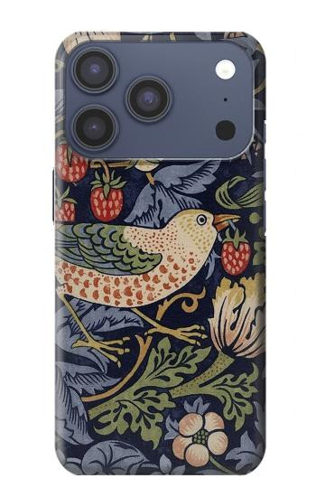 S3791 William Morris Strawberry Thief Fabric Case For iPhone 17 Pro