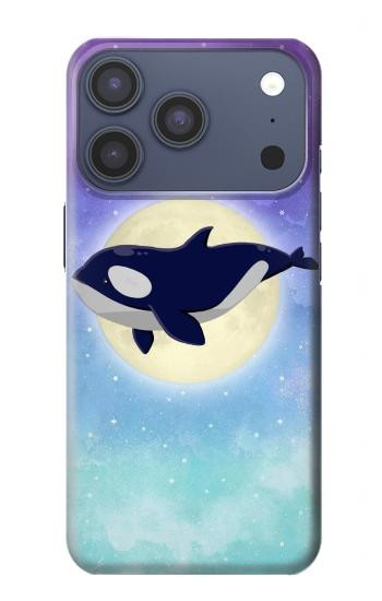 S3807 Killer Whale Orca Moon Pastel Fantasy Case For iPhone 17 Pro, 18 Pro