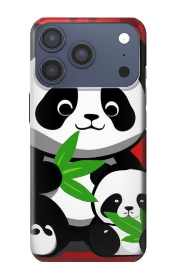 S3929 Cute Panda Eating Bamboo Case For iPhone 17 Pro