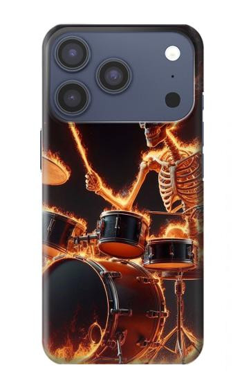 S3985 Fire Skull Drummer Case For iPhone 17 Pro