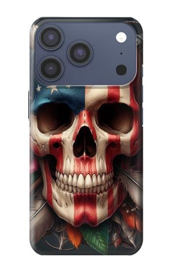 S4015 Skull American Flag Case For iPhone 17 Pro, 18 Pro