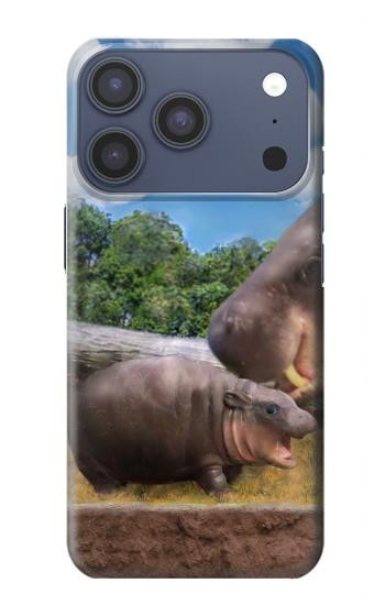 S4031 Baby Hippo Hippopotamus Family Case For iPhone 17 Pro, 18 Pro