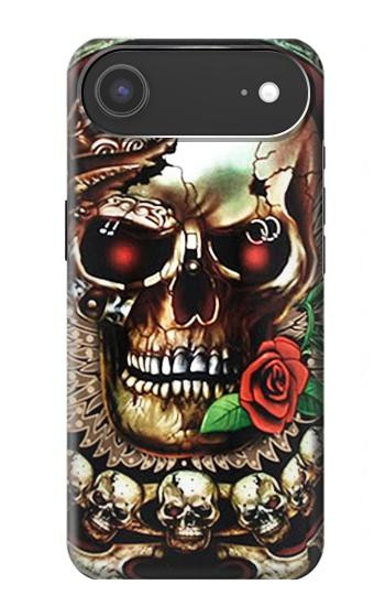 S0753 Skull Wing Rose Punk Case For iPhone Air