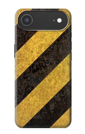 S2231 Yellow and Black Line Hazard Striped Case For iPhone Air