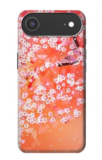S2543 Japanese Kimono Style Flower Pattern Case For iPhone Air