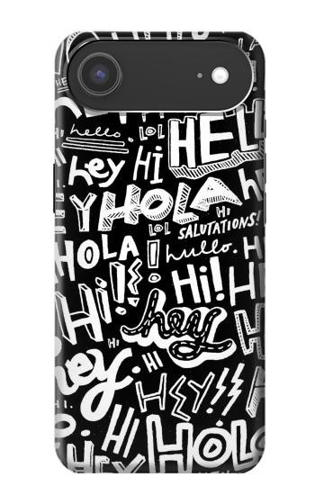 S2744 Hey Hi Hello Art Pattern Case For iPhone Air