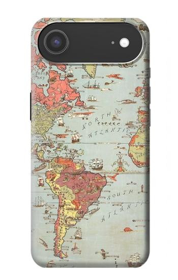 S3418 Vintage World Map Case For iPhone Air