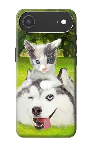 S3795 Kitten Cat Playful Siberian Husky Dog Paint Case For iPhone Air