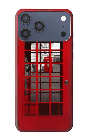 S0058 British Red Telephone Box Case For iPhone 17 Pro Max, 18 Pro Max