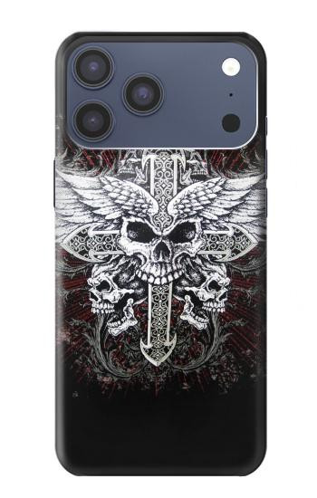 S1434 Skull Wing Tattoo Biker Case For iPhone 17 Pro Max, 18 Pro Max