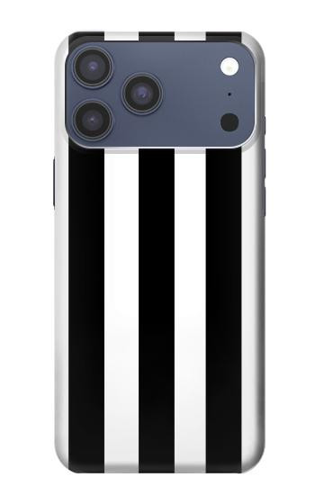 S2297 Black and White Vertical Stripes Case For iPhone 17 Pro Max, 18 Pro Max