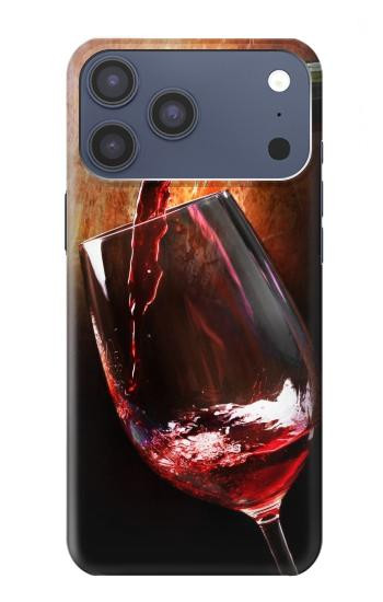 S2396 Red Wine Bottle And Glass Case For iPhone 17 Pro Max
