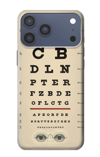 S2502 Eye Exam Chart Decorative Decoupage Poster Case For iPhone 17 Pro Max, 18 Pro Max