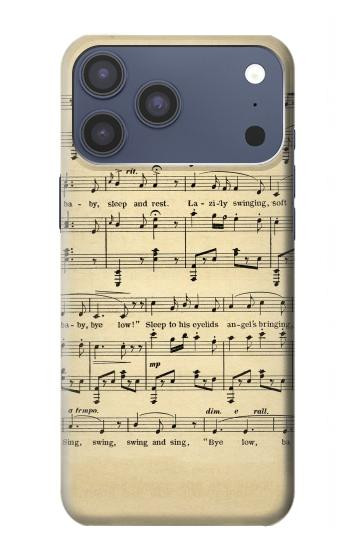S2504 Vintage Music Sheet Case For iPhone 17 Pro Max, 18 Pro Max