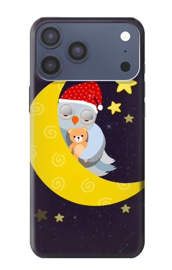 S2849 Cute Sleepy Owl Moon Night Case For iPhone 17 Pro Max
