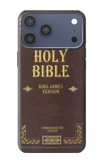 S2889 Holy Bible Cover King James Version Case For iPhone 17 Pro Max, 18 Pro Max