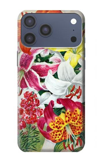 S3205 Retro Art Flowers Case For iPhone 17 Pro Max, 18 Pro Max