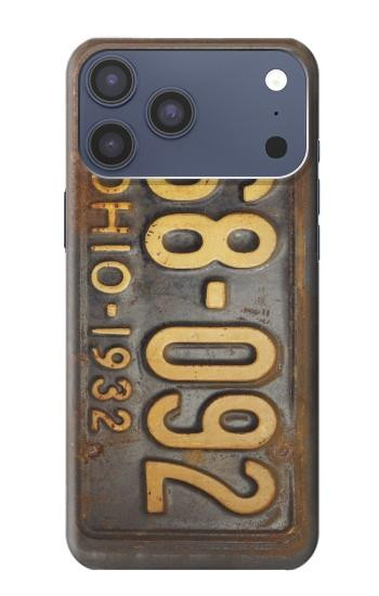 S3228 Vintage Car License Plate Case For iPhone 17 Pro Max, 18 Pro Max