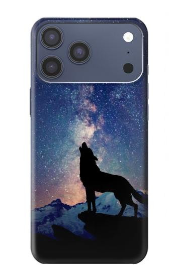 S3555 Wolf Howling Million Star Case For iPhone 17 Pro Max, 18 Pro Max
