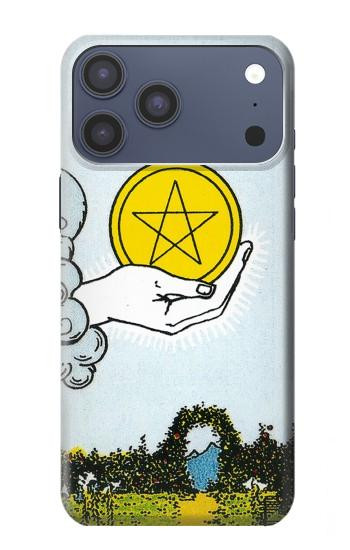S3722 Tarot Card Ace of Pentacles Coins Case For iPhone 17 Pro Max, 18 Pro Max