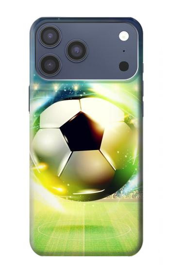 S3844 Glowing Football Soccer Ball Case For iPhone 17 Pro Max, 18 Pro Max