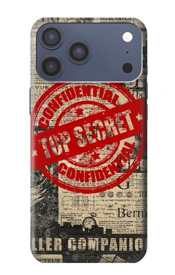 S3937 Text Top Secret Art Vintage Case For iPhone 17 Pro Max