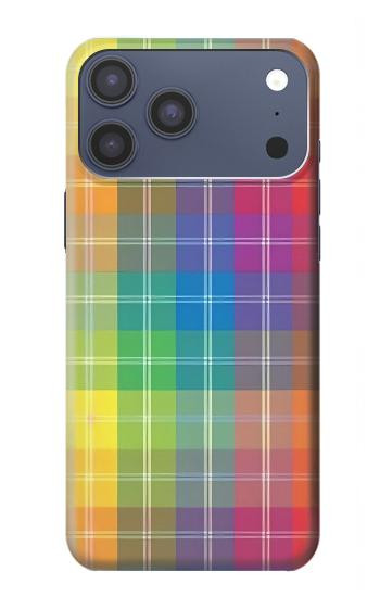 S3942 LGBTQ Rainbow Plaid Tartan Case For iPhone 17 Pro Max