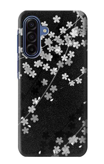 S2544 Japanese Kimono Style Black Flower Pattern Case For Samsung Galaxy A17