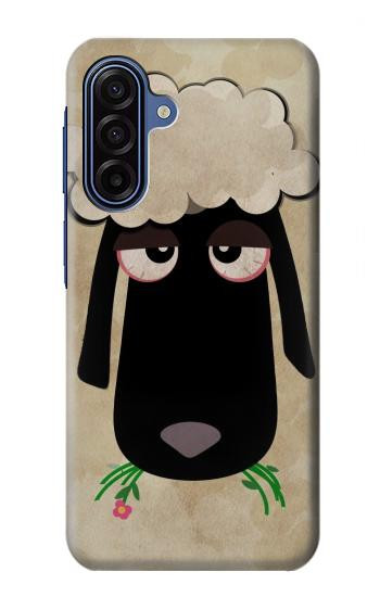 S2826 Cute Cartoon Unsleep Black Sheep Case For Samsung Galaxy A17, A18