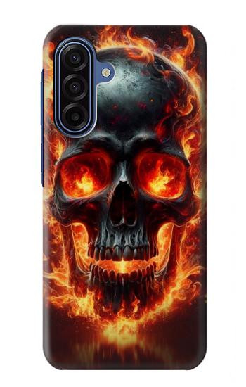 S3986 Fire Skull Case For Samsung Galaxy A17, A18