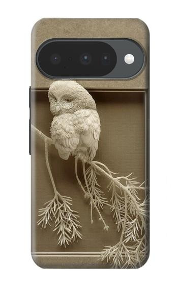 S1386 Paper Sculpture Owl Case For Google Pixel 10, 10 Pro