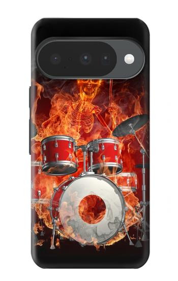 S1431 Skull Drum Fire Rock Case For Google Pixel 10, 10 Pro