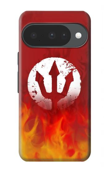 S2803 Fire Red Devil Spear Symbol Case For Google Pixel 10, 10 Pro
