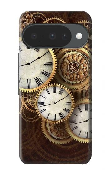 S3172 Gold Clock Live Case For Google Pixel 10, 10 Pro