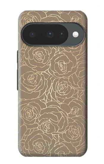 S3466 Gold Rose Pattern Case For Google Pixel 10, 10 Pro