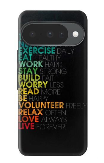 S3523 Think Positive Words Quotes Case For Google Pixel 10, 10 Pro