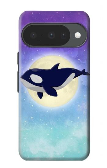 S3807 Killer Whale Orca Moon Pastel Fantasy Case For Google Pixel 10, 10 Pro
