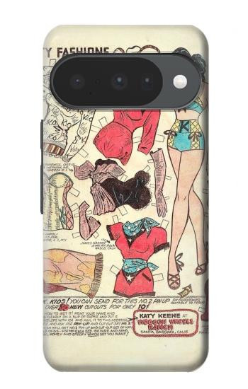S3820 Vintage Cowgirl Fashion Paper Doll Case For Google Pixel 10, 10 Pro