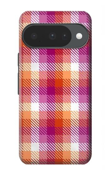S3941 LGBT Lesbian Pride Flag Plaid Case For Google Pixel 10, 10 Pro