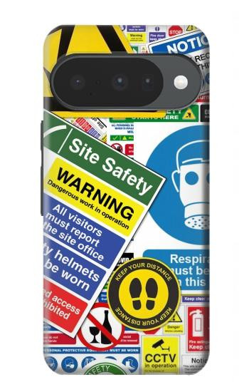 S3960 Safety Signs Sticker Collage Case For Google Pixel 10, 10 Pro