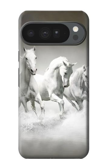 S0933 White Horses Case For Google Pixel 10 Pro XL