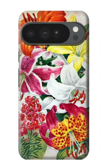 S3205 Retro Art Flowers Case For Google Pixel 10 Pro XL