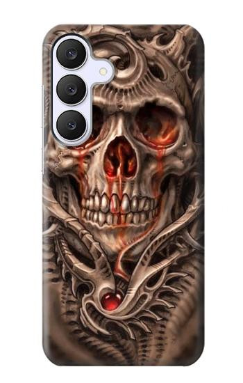 S1675 Skull Blood Tattoo Case For Samsung Galaxy S25 FE, S26 FE