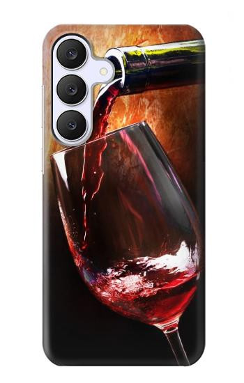 S2396 Red Wine Bottle And Glass Case For Samsung Galaxy S25 FE, S26 FE
