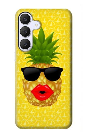 S2443 Funny Pineapple Sunglasses Kiss Case For Samsung Galaxy S25 FE, S26 FE