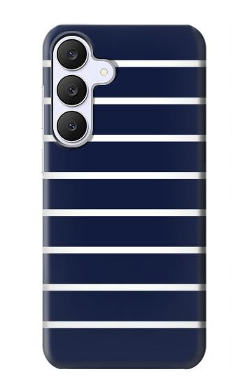 S2767 Navy White Striped Case For Samsung Galaxy S25 FE, S26 FE