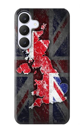 S2936 UK British Flag Map Case For Samsung Galaxy S25 FE, S26 FE